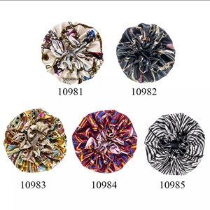 Satin Bonnet Cap Double Layer Silky Big Bonnet for Lady Sleep Cap Head Wrap